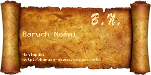Baruch Noémi névjegykártya